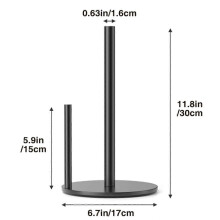 Black Stainless Steel Paper Towel Holder for Kitchen