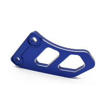 Blauwe kettinggeleiderbeschermer voor motorfietsen, compatibel met TW200, XT225 en XT250 crossmotoren.