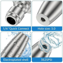 High Pressure Washer Turbo Nozzle, Stainless Steel, 1/4 Inch Quick Connect
