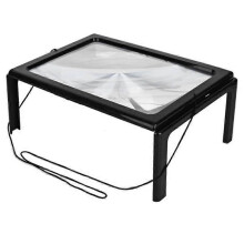 Full Page Optical Foldable LED Lens Desk Magnifying Glass for Elderly Reading