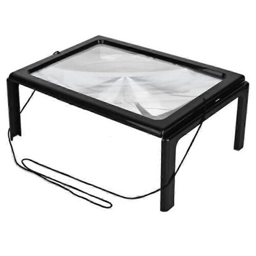 Full Page Optical Foldable LED Lens Desk Magnifying Glass for Elderly Reading
