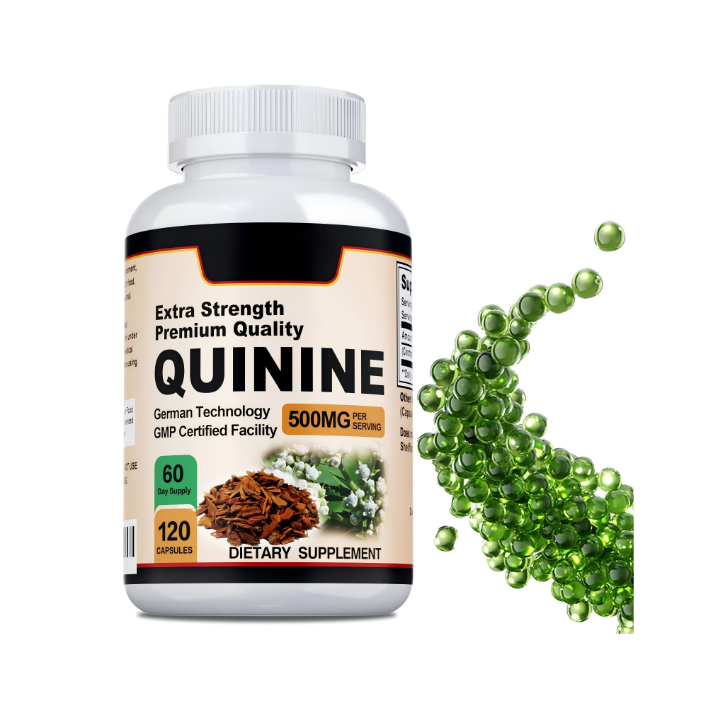 Quinine Capsules 500mg Support Leg Cramps, Stomach Health & Immune System