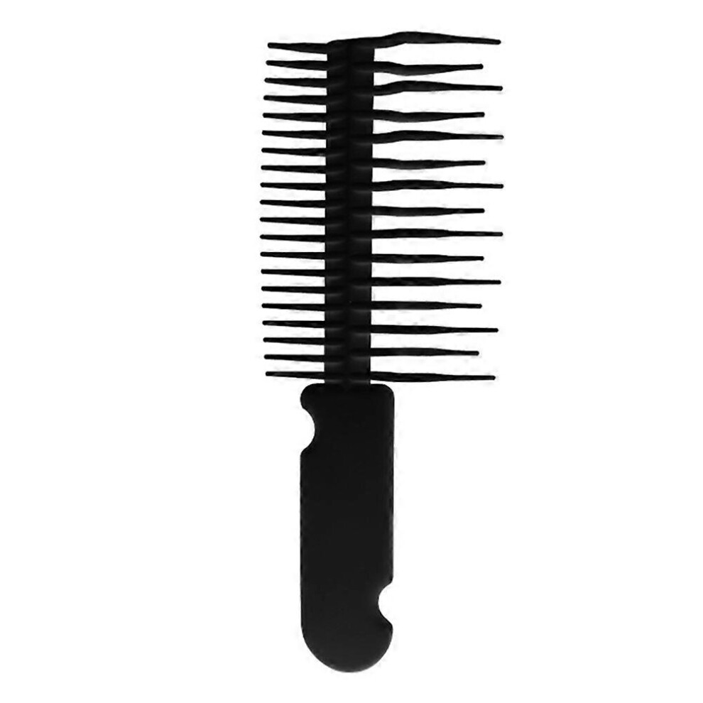 Large Black Wide Tooth Anti-Knotting Wet Hair Brush Non-Damaging Detangling Hair Styling Tool