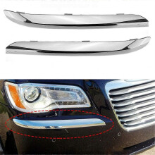 Chrome Front Bumper Molding Trim compatible with Chrysler 300 Accent 2011-2014