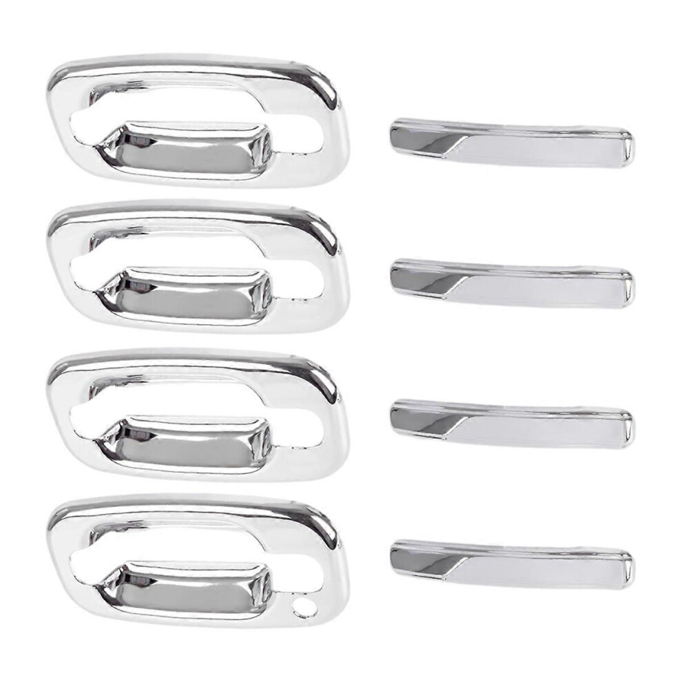 Chrome Door Handle Cover Trim Compatible With Chevrolet Silverado Tahoe Suburban Avalanche Gmc Yukon Sierra 1999 3474851970688
