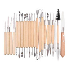 (22PCS) 25Pcs Clay Sculpting Tools Kit Clay Modelling Tools Wooden Polymer Clay Tools Rubber Pottery Tools