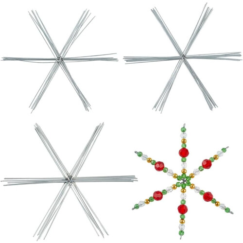Snowflake Wires Silver Iron 30 pcs 3 sizes