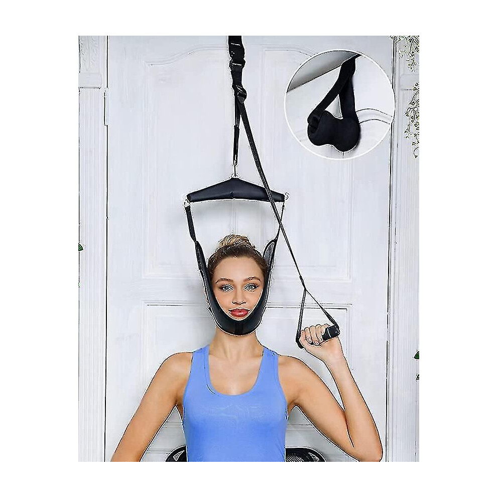 Portable Cervical Neck Traction Device, Home Neck Stretcher for Spinal Neck Pain Relief