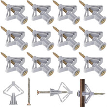 Kit de 100 chevilles et vis pour plaques de plâtre avec tube d'expansion anti-rotation