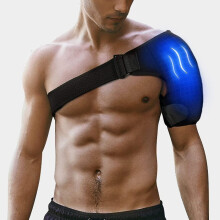 Fascia di ghiaccio riutilizzabile per la spalla, terapia caldo/freddo a compressione per alleviare il dolore della cuffia dei rotatori negli adulti.