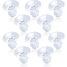 10 insertos de silicona para extractor de leche de 13/15/17/19/21 mm, compatibles con Medela/Spectra/Tsrete/Momco.