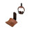 Supporto a parete in legno di noce per cuffie, ideale per studio, PC e gaming. 1