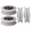 4 τεμάχια Λευκή τροχαλία νάιλον U-Groove 22x6x8mm για συρόμενη πόρτα 1