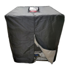 1000-Liter-Wassertankabdeckung aus 210D Oxford-Gewebe, wasserdicht, staubdicht, mit Sonnenschutz und UV-Schutz für IBC-Tonnen-Fasscontainer