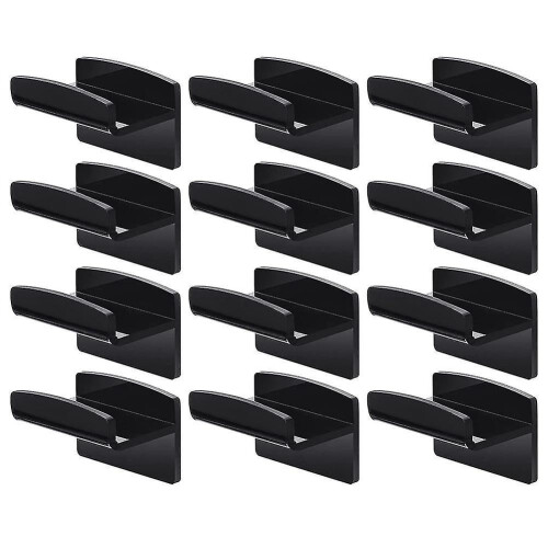12 Pieces Hat Rack Organizer, Wall Mount Adhesive Hat Hooks for Baseball Cap Display