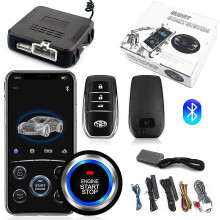 Universal Car Remote Start Stop Kit, Bluetooth App Control Engine Ignition, Trunk Release, PKE Keyless Entry Car Alarm