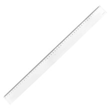 50 cm langer, gerader Zentimeter-Messstab aus durchsichtigem Kunststoff