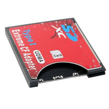 Red SD to CF Card Sleeve, Supports Wireless Wifi SD Card Type I Adapter for SLR Cameras