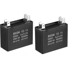 CBB61 6uf 450V AC kaksoisinserttinen polypropeenikalvokondensaattori 47x20x37,5mm generaattorin moottoripumpulle