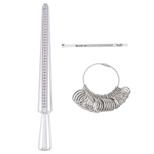 3pcs Ring Sizer Set with Finger Measuring Stick compatible with Jewelry Sizes