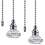 2pcs Crystal Pull Chains, 50cm Ceiling Fan Chain Extension Pendant 1
