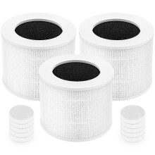 3 Pack Core Mini Replacement Filters, 3-IN-1 H13 True HEPA Filter compatible with LEVOIT Core Mini Air Purifier