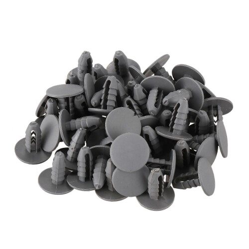 50pcs Grey Plastic Rivets, 8mm Hole compatible with Car Door Insert Flaps