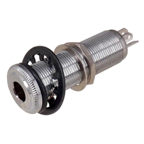 6.35mm Brass Threaded Cylinder Bass Guitar Jack Pickup Output Input Plug Socket Electric Guitar Accessory