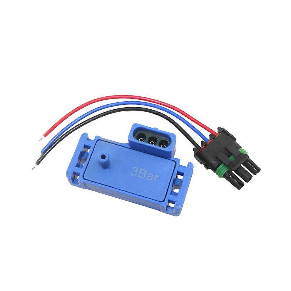 12223861 16040749 12219935 3Bar Manifold Map Sensor Compatible With Gm Turbo With Pigtail Plug Wire 3039075353350
