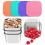 4-pack stainless steel leak-proof stackable snack food containers compatible with children 1