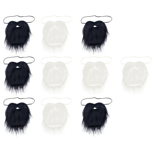 Conjunto de 10 barbas postiças para cosplay de Halloween