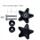 2pcs M6*35mm Plastic Arm Knobs compatible with HL420 Roller 1
