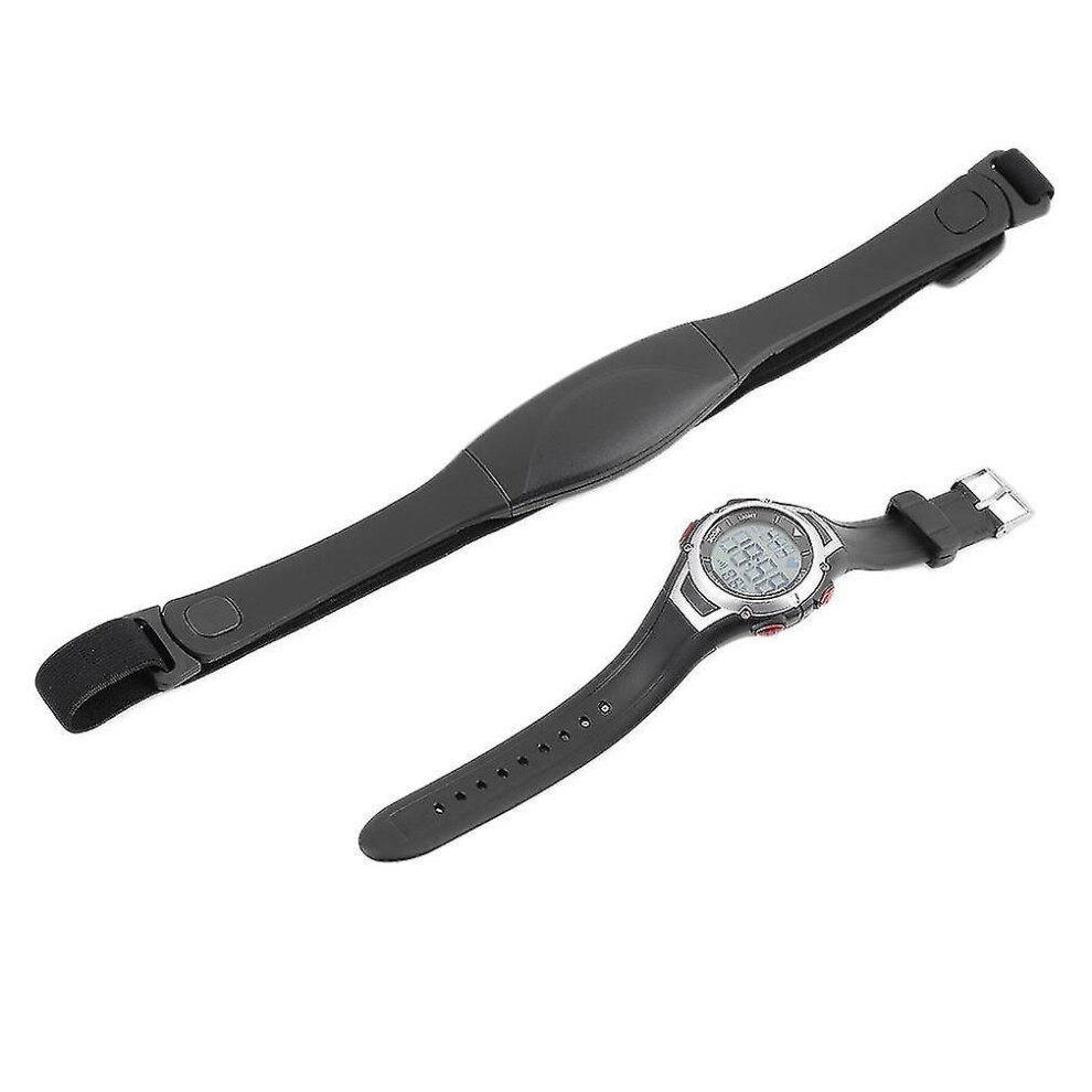 53kHz Polar Style Digital Sports Wristwatch with Chest Strap Heart Rate Monitor for Running Cycling Fitness