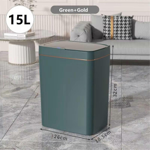 Non-Contact Smart Sensor Trash Can 15L Battery Model Automatic Bagging Smart Home Device 1