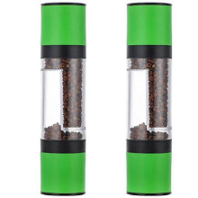 Salt And Pepper Grinder Set,manual Pepper Mills with Adjustable Coarseness, Refillable Spice Grinders-green