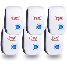 6 Pack Indoor Electronic Insect Repeller, Repels Mosquitoes, Cockroaches, Mice, Spiders, Flies
