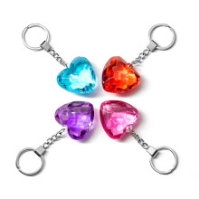4 Pcs Glass Heart Set Red Blue Purple Pink
