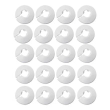 20pcs 1/2-inch 16mm White Flanged Water Pipe Cover Wall Pipe Decoration Wheel