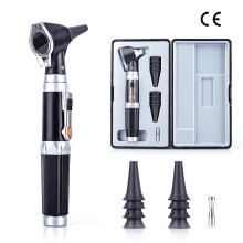 Otoscopio Diagnostic Kit with 8 Tips Medical Home ENT Ear Care Endoscope LED Portable Ear Cleaner 1 Set Yellow Light