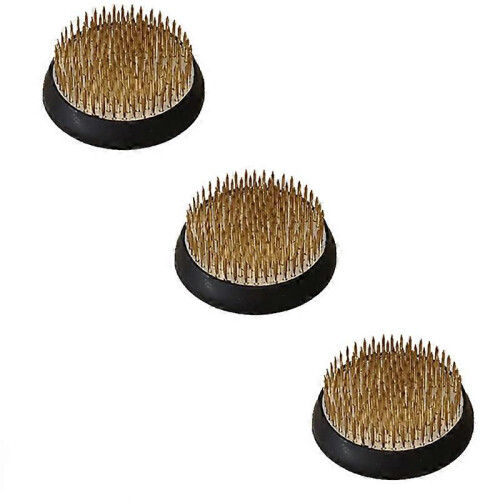 Conjunto de 3 suportes redondos japoneses Kenzan de 2 polegadas para flores, compatíveis com fixação de flores.