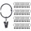 42pcs Opening Curtain Rings with Clips, 1 Inch Inner Diameter, Rustproof, Decorative 1