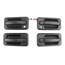4pcs Black Textured Exterior Door Handle Set compatible with Hummer H2 2003-2009, 131609870457