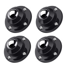Pack of 4 1-inch Self-adhesive Low Swivel Casters compatible with Furniture and Small Appliances