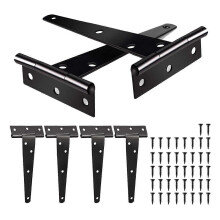 6pcs 150mm Heavy-Duty Metal T-Hinge with Screws compatible with Shed Doors