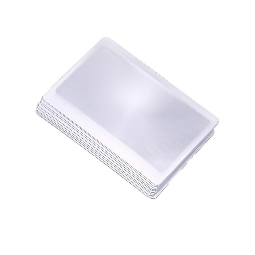 10x Pocket Magnifying Glass Credit Card Size Reading Aid