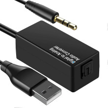 192-kHz-Digital-Analog-Audio-Wandler (DAC) mit optischem Toslink-Anschluss und analogem 3,5-mm-Klinkenstecker-Audiokabel