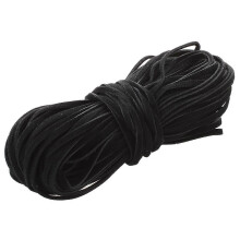 Cordon en daim noir de 18 m et 2 mm de diamètre pour décoration DIY