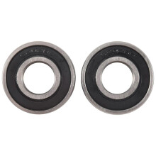 2 rodamientos de bolas de ranura profunda de una hilera 6202RS, diámetro interior de 15 mm, diámetro exterior de 35 mm.