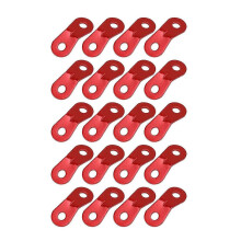 20 pcs Aluminum Alloy Double Holes Tent Rope Tensioners Cord Regulator Wind Buckle