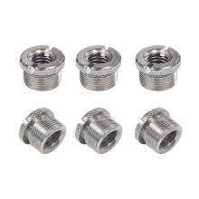 6 pcs 5/8-inch male to 3/8-inch female microphone adapters, threaded and knurled, compatible with microphones